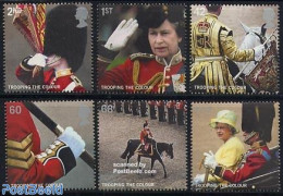 Great Britain 2005 Trooping The Colour 6v, Mint NH, History - Nature - Various - Kings & Queens (Royalty) - Horses - U.. - Ongebruikt