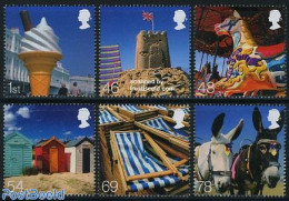 Great Britain 2007 Beach Life 6v, Mint NH, Nature - Various - Animals (others & Mixed) - Horses - Fairs - Tourism - Ongebruikt