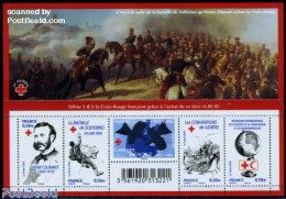 France 2009 Red Cross, Battle Of Solferino S/s, Mint NH, Health - History - Nature - Various - Red Cross - Militarism .. - Unused Stamps