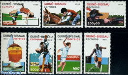 Guinea Bissau 1988 Olympic Games 7v, Mint NH, Nature - Sport - Horses - Olympic Games - Sailing - Shooting Sports - Te.. - Vela