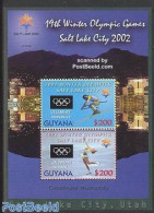 Guyana 2002 Salt Lake City S/s, Mint NH, Sport - Olympic Winter Games - Skating - Skiing - Sci
