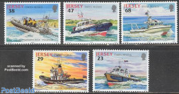 Jersey 2002 States Vessels 5v, Mint NH, Transport - Ships And Boats - Barcos