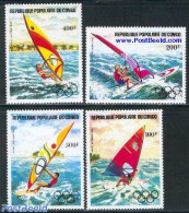 Congo Republic 1983 Preolympic Year, Windsurfing 4v, Mint NH, Sport - Olympic Games - Sailing - Sport (other And Mixed) - Sailing