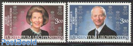 Liechtenstein 2002 Definitives 2v, Mint NH, History - Kings & Queens (Royalty) - Ongebruikt