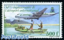 French Polynesia 2010 50 Years Int. Airport 1v, Mint NH, Transport - Aircraft & Aviation - Ships And Boats - Nuevos