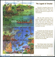 Palau 1998 Orachel Legend 12v M/s, Mint NH, Nature - Transport - Fish - Turtles - Ships And Boats - Art - Fairytales - Fische