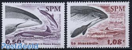 Saint Pierre And Miquelon 2004 Sea Mammals 2v, Mint NH, Nature - Transport - Sea Mammals - Ships And Boats - Barcos