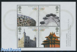 Great Britain 2008 Beijing-London Olympics S/s, Joint Issue China, Mint NH, Sport - Various - Olympic Games - Joint Is.. - Unused Stamps