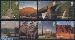 Great Britain 2005 World Heritage 4x2v [:], Mint NH, History - Nature - Various - Archaeology - World Heritage - Cattl.. - Nuovi