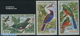 Gabon 1963 Airmail, Birds 3v, Mint NH, Nature - Birds - Ongebruikt