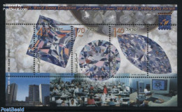 Israel 2001 Belgica, Diamonds S/s, Mint NH, History - Geology - Philately - Neufs (avec Tabs)