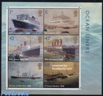 Great Britain 2004 Ocean Liners 6v M/s, Mint NH, Transport - Ships And Boats - Nuovi