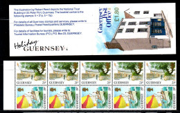 Guernsey, MNH, Booklet, H-Blatt 38, Michel332 D E, 516 D E, Bent By Vertical Perforation - Guernesey