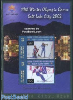 Saint Vincent 2002 Salt Lake City S/s, Mint NH, Sport - Olympic Winter Games - Shooting Sports - Skiing - Schieten (Wapens)