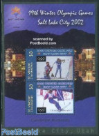 Saint Vincent 2002 Salt Lake City S/s, Mint NH, Sport - Olympic Winter Games - Shooting Sports - Skiing - Shooting (Weapons)