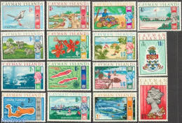 Cayman Islands 1969 Definitives 15v, Mint NH, History - Nature - Transport - Various - Coat Of Arms - Fish - Automobil.. - Poissons