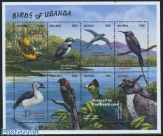 Uganda 1999 Birds 8v M/s (8x700), Mint NH, Nature - Birds - Andere & Zonder Classificatie