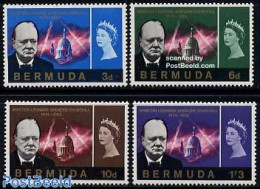 Bermuda 1966 Sir Winston Churchill 4v, Mint NH, History - Transport - Churchill - Fire Fighters & Prevention - Sir Winston Churchill