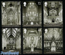 Great Britain 2008 Cathedrals 6v, Mint NH, Performance Art - Religion - Music - Churches, Temples, Mosques, Synagogues - Unused Stamps