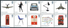 Great Britain 2009 British Design 10v [++++], Mint NH, Transport - Various - Automobiles - Concorde - Aircraft & Aviat.. - Ungebraucht