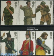 Great Britain 2007 Army Uniforms 6v (2x[::]), Mint NH, History - Various - Militarism - Uniforms - Unused Stamps