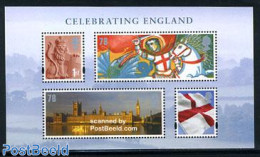 Great Britain 2007 Celebrating England S/s, Mint NH, History - Nature - Flags - Knights - Horses - Ongebruikt