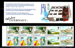 Guernsey, MNH, Booklet, H-Blatt 37, Michel 327, 328, 516, ,bent By Vertical Perforation - Guernesey