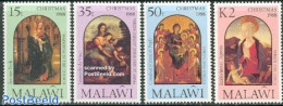 Malawi 1988 Christmas, Paintings 4v, Mint NH, Religion - Christmas - Art - Leonardo Da Vinci - Paintings - Christmas