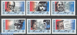 Guernsey 2002 Victor Hugo 6v, Mint NH, Performance Art - Various - Music - Uniforms - Art - Authors - Books - Handwrit.. - Muziek