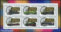 Nevis 1997 Locomotives 6v M/s, Mint NH, Transport - Railways - Trains