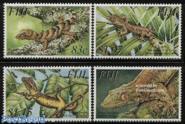 Fiji 2003 Gecko 4v, Mint NH, Nature - Animals (others & Mixed) - Reptiles - Other & Unclassified