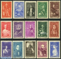 Monaco 1942 Social Welfare 15v, Mint NH, History - Kings & Queens (Royalty) - Neufs