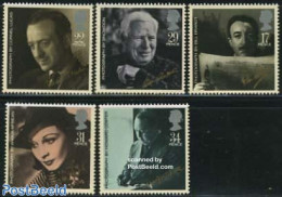 Great Britain 1985 Film Stars 5v, Mint NH, Performance Art - Movie Stars - Art - Handwriting And Autographs - Ungebraucht