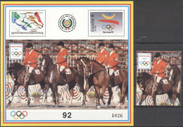 Paraguay 1992, Olympic Games In Barcellona, Horse Race, BF - Horses