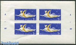 Hungary 1961 Space Rocket M/s Imperforated With A.NY On Border, Mint NH, Transport - Space Exploration - Unused Stamps