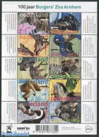 Netherlands 2013 100 Years Burgers Zoo 10v M/s, Mint NH, Nature - Animals (others & Mixed) - Cat Family - Fish - Giraf.. - Nuevos