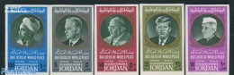 Jordan 1967 Famous People 5v, Imperforated, Mint NH, History - Religion - American Presidents - Politicians - Pope - Pausen