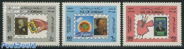 Jordan 1985 Postal History 3v, Mint NH, Post - Stamps On Stamps - Post