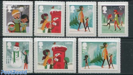 Great Britain 2014 Christmas 7v S-a, Mint NH, Religion - Christmas - Mail Boxes - Nuevos