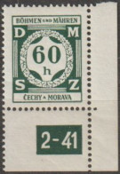 27/ Pof. SL 4, Corner Stamp, Plate Number 2-41 - Nuovi