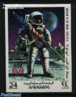 Yemen, Kingdom 1969 Moonlanding 1v, Imperforated, Mint NH, Transport - Space Exploration - Autres & Non Classés