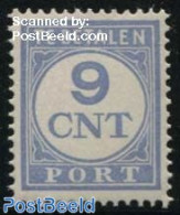 Netherlands 1921 9c, Perf. 12.5, Stamp Out Of Set, Mint NH - Tasse