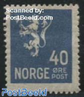 Norway 1926 40o, Blue, Stamp Out Of Set, Unused (hinged) - Unused Stamps