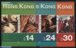 Hong Kong 2002 Definitives 3 Booklets, Mint NH, Health - Performance Art - Transport - Food & Drink - Music - Musical .. - Nuevos