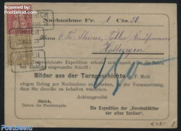 Switzerland 1879 Rembours Card, Postal History - Briefe U. Dokumente