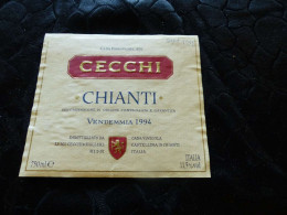 E-94 , Etiquette, Chianti, Cecchi , Vendemmia 1994 - Champan