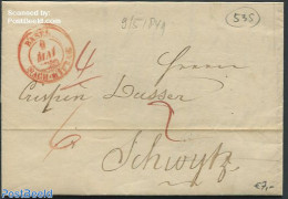 Switzerland 1849 Folding Letter From Zwitserland, Postal History - Storia Postale