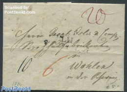 Switzerland 1834 Folding Letter From Switzerland To Wohlen, Germany, Postal History - Cartas & Documentos