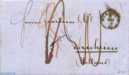 Switzerland 1861 Folding Letter From Menziken To Holland, Postal History - Cartas & Documentos