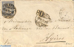 Switzerland 1875 Little Envelope From Switzerland, Postal History - Storia Postale